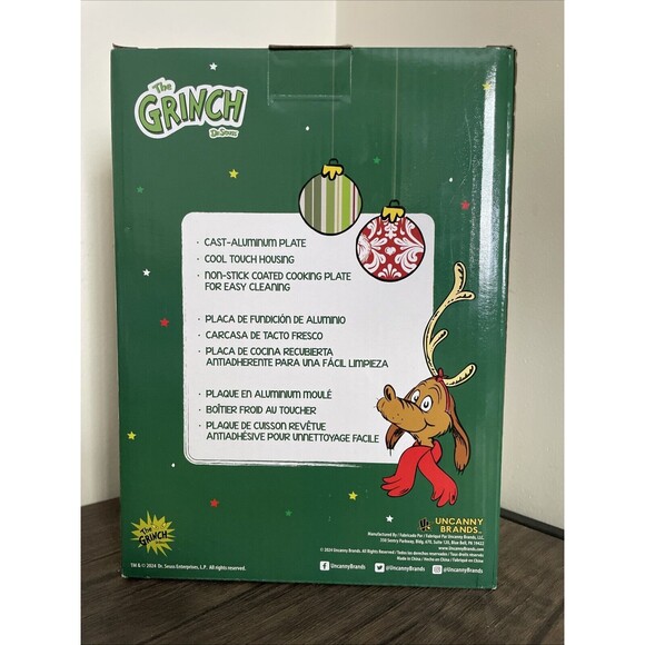 NEW Dr‎ Seuss' The Grinch Grilled Cheese Sandwich Maker/Press - Picture 3 of 4